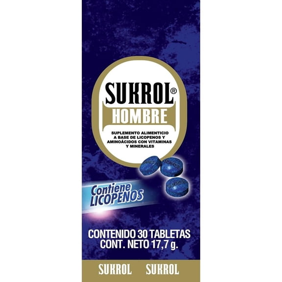 Sukrol hombre 30 tabletas