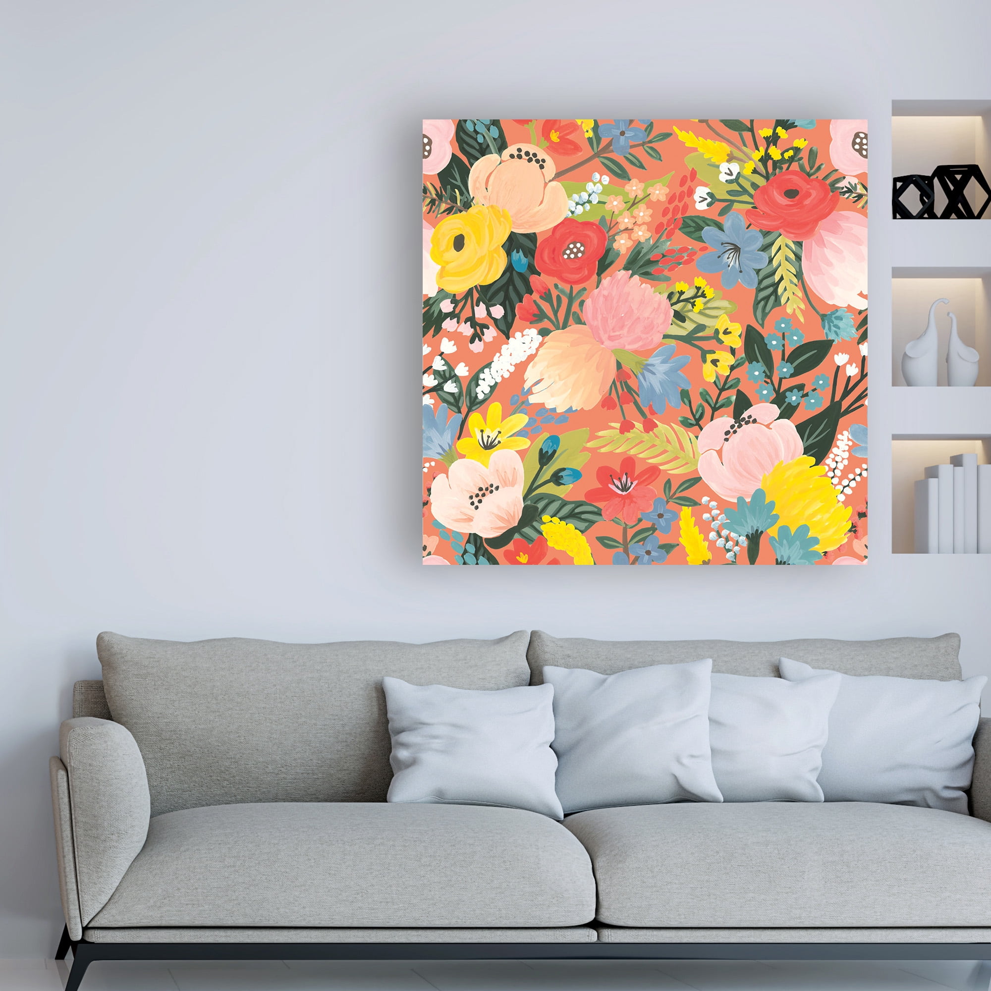 Trademark Fine Art 'Wild Garden Pattern IB' Canvas Art by Laura Marshall