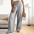 thumbnail image 2 of vigerkar Striped Gingham Pants Women 2026 Spring Summer Wide Leg Lounge Y2k Trousers with Pocket (Grey, M), 2 of 9