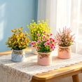 thumbnail image 4 of Bcylexb 6 Pack Artificial Potted Plants, Lifelike Faux Small Flower Arrangements with Green Leaves in Pots Fake Flowers for Desk Shelf Office Home Indoor Decor, 4 of 6