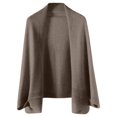thumbnail image 4 of JIAYUE Women's Cardigan Open‑Front Poncho Shawl Cape Wide Sleeves Solid Color Ribbed Soft Knit Layering Top For Casual Daily Wear, 4 of 4