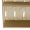 thumbnail image 5 of CosmoLiving by Cosmopolitan 16" x 6" Rounded 3-Tier Gold Geometric Wall Shelf with Arch Pattern, 5 of 12