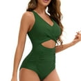 thumbnail image 5 of Leey-World Women’s Tummy Control One Piece Swimsuit with Built-in Mesh Shapewear, Adjustable Straps & Push-Up Support One Piece Swimsuit Women(Green,M), 5 of 5