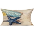 thumbnail image 2 of Outdoor Decorative Lumbar Throw Pillow Covers 12x20 Rectangle Beach Coastal Summer Patio Furniture Sunbrella Ocean Themed Decorative Cushion Starfish for Daybed Couch Sofa, 2 of 3
