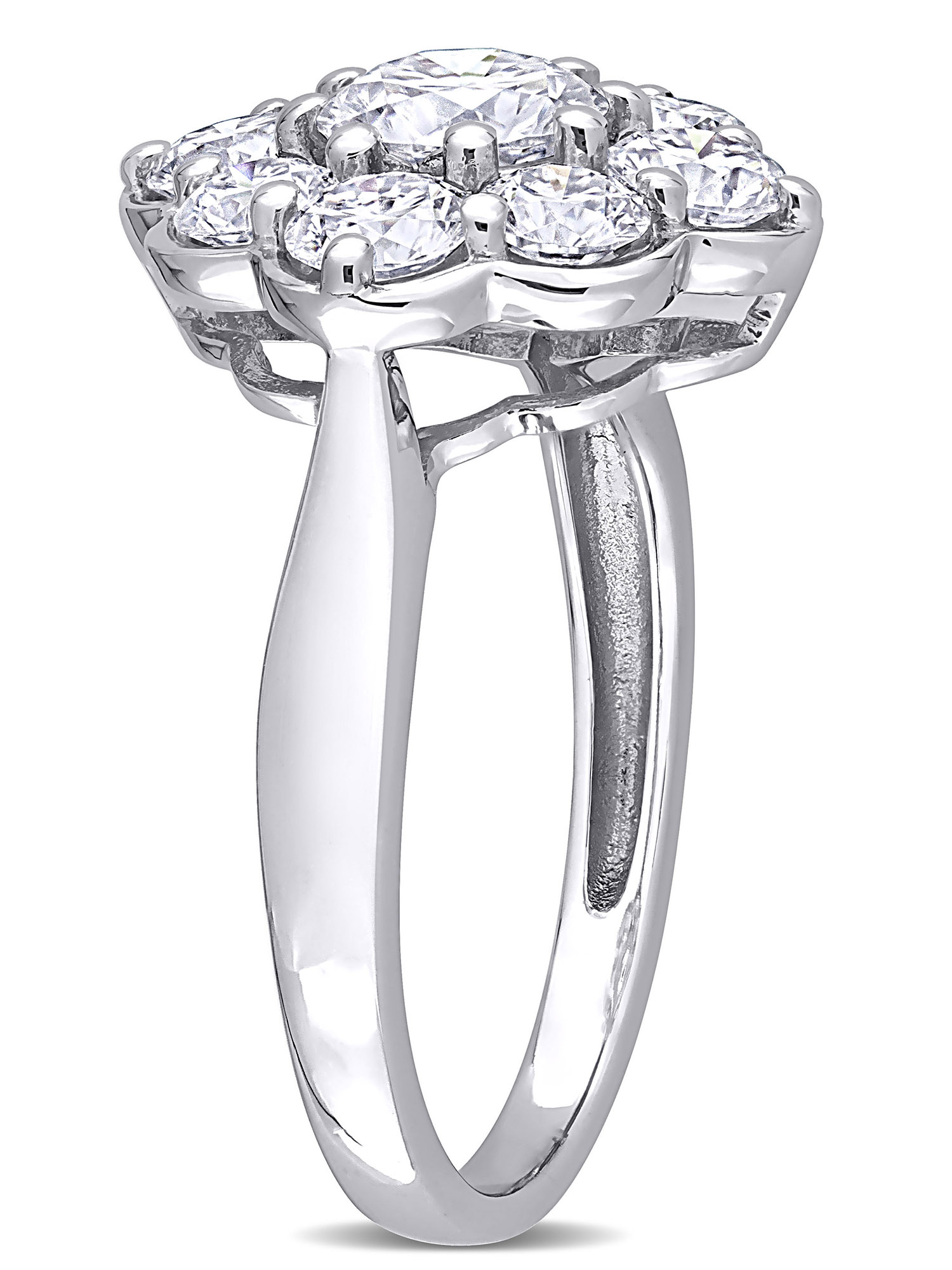 Everly Women's Moissanite 10k White Gold Ring