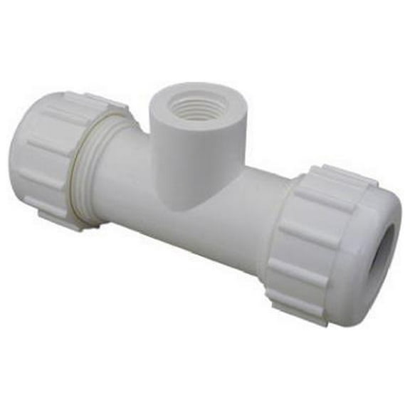 Homewerks Worldwide 511-48-34-34-12B PVC Compression Tee, Schedule 80, 3/4 x 1/2 In. - Quantity 10