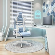 Techni Sport TS86 Ergonomic Pastel Gaming Chair with Memory Foam Seat, Blue RTA-TS86-BL