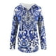 thumbnail image 5 of ICHUANYI Clearance Women's Fashion Printed Pocket Long Sleeve Blouse Casual Tops Sweatershirt Button Hoodies(Navy, XL) ICHUANYI WER2023081511829, 5 of 5