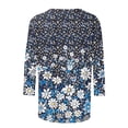 thumbnail image 5 of DeHolifer Womens Tops 3/4 Sleeve Crewneck Casual Printed Comfy Lightweight Summer Tee Tops Multicolor 5XL, 5 of 5