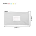 thumbnail image 2 of Unique Bargains 11x6' Money Bank Deposit Bag with Zipper Set, 4 Pcs Leatherette Cash Coin Pouch with Window, Multicolor, 2 of 6
