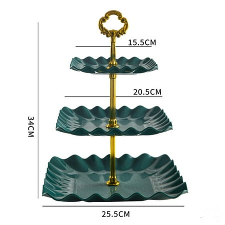 

Three-layer fruit plate plastic snack stand cake stand wedding cake plate