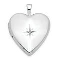 thumbnail image 1 of FB Jewels 14K 20mm White Gold w/ Diamond Heart Locket, 1 of 5