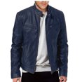 thumbnail image 1 of Ropa de hombre europea y americana, chaqueta de cuero para hombre, adolescente, cuello Vertical, Punk, chaqueta de cuero para motocicleta, 1 of 6