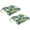 Piermont Palm, variant on Jordan Manufacturing 17" x 19" Bettina Aqua Cream Floral Rectangular Outdoor Chair Pad Seat Cushion with Ties (2 Pack)