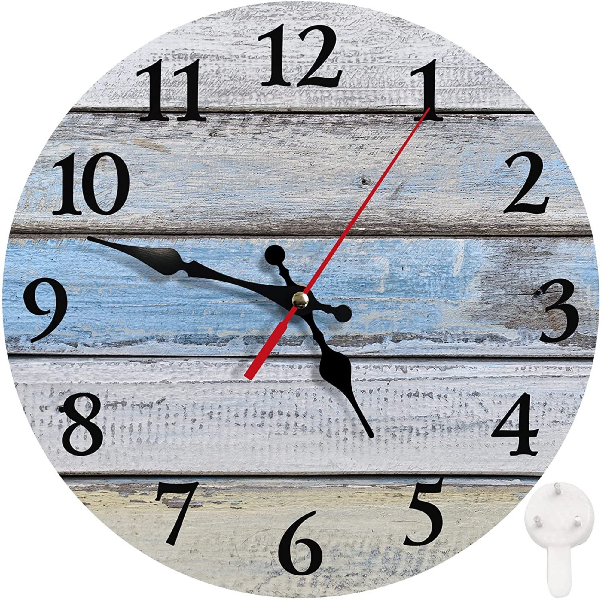 Xylobyte 10-Inch Silent Non-Ticking Wall Clock, Vintage Round Battery Operated Analog Clock for Office, Home Decor,Model 14