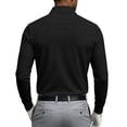 thumbnail image 4 of Fabrcox Men's Long Sleeve Polo Shirts Quick Dry Henley Collared Golf Shirts for Men Athletic Work Lightweight Casual Mens Dress Shirt Black XXL, 4 of 8