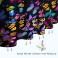thumbnail image 6 of Black Butterfly Colorful Wings Pattern Shower Curtain 72"x84" ,Bathroom Decorative Shower Curtains Set with 12 Hooks,Modern Waterproof Washable Shower Curtain, 6 of 6