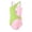 Light Green, variant on YunPes Girls One Piece Swimsuits Fashion Color Block Bathing Suit Front Criss Cross Swimwear Monokini Teen Pool Beach Outfit
