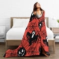 thumbnail image 5 of DouZhe Ultra-Soft Micro Fleece Lightweight Flannel Bed Blanket, Halloween SpiderWeb Pumpkin Spooky Print Cozy Warm Throw Blankets, 50"x40", 5 of 7