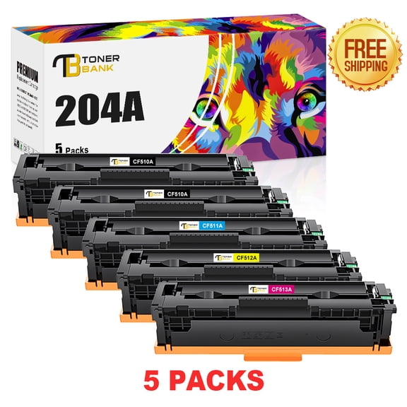 Toner Bank Compatible Toner Cartridge Replacement for HP 204A CF510A CF511A CF512A CF513A High Yield (2 * Black, Cyan, Magenta, Yellow, 5-Pack)