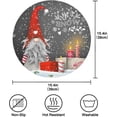 thumbnail image 4 of GZHJMY Christmas Gnome Tomte Round Placemats Set of 6, Non-Slip Table Mats Washable Heat Resistant Place Mats for Kitchen Dining Table Home Decor,15.4 Inch, 4 of 7