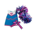 thumbnail image 2 of Blue and Pink Cheerleader with Pom Poms for 18inch Dolls | American Fashion World, 2 of 2