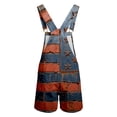 thumbnail image 4 of WERYOUNG Casual Denim Overalls For Man Patriotic American Flag Suspender Shorts Independence Day USA Festival Jumpsuit Versatile One-Pieces XXXXL, 4 of 6