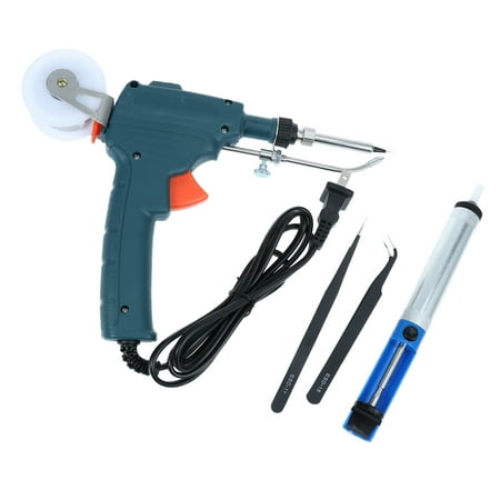 

110V 60W Adjustable Temperature Electric Welding Soldering Iron Tool Kit With US Plug (Green)