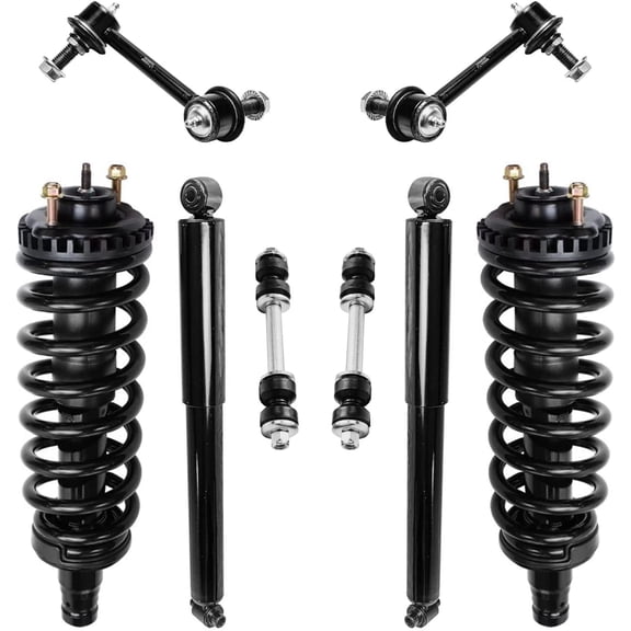 Detroit Axle - Front Rear 8pc Suspension Kit for 2008-2009 Chevrolet Trailblazer GMC Envoy Struts & Coil Spring Rear Shock Absorbers Sway Bars