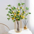 thumbnail image 6 of Dongrere 2 Pcs Artificial Lemon Branches 27.5 Inch Fake Lemon Stems with Flowers for Home Wedding Dining Table Decor, 6 of 7