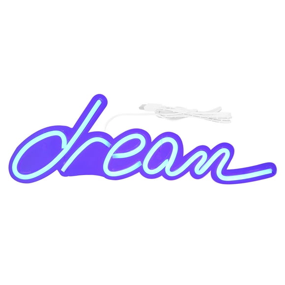 ATTOE USB Neon Light Dream Shape LED Sign Wall Art Decoration for Kid's Room Bar Coffee Shop-0816