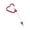 M, variant on Heart Shaped Metal Carabiner Keychain Clip for Backpacks and Outdoor Gear Multifunctional Hanging Hook for Keys and Accessories with Spring Gate and Bead Detail 1 Piece
