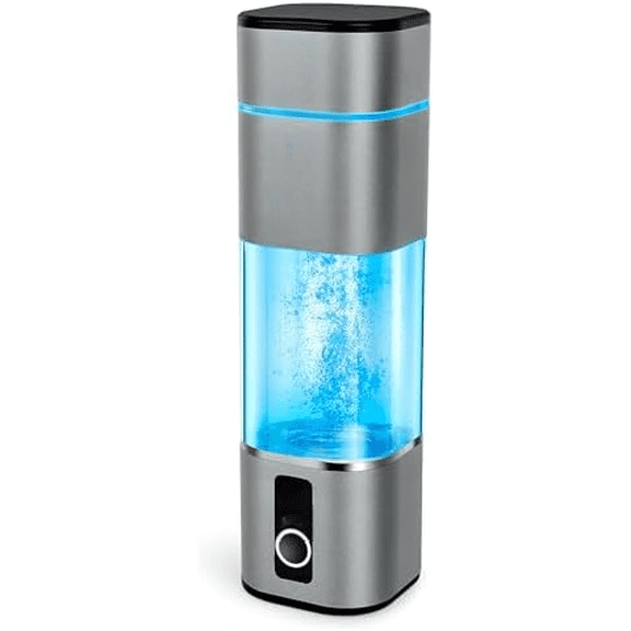 Hydrogen Water Bottle Generator Up to 8000PPB with SPE & PEM, 2 Modes Rechargeable Portable 3-in-1 Multifunctional Hydrogen Water Machine with LED, Perfect for Office, Home, Gym