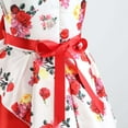 thumbnail image 6 of Wavsuf Flower Girls Dress Printed Bow Red Princess Dress Size 7-8 Years, 6 of 9