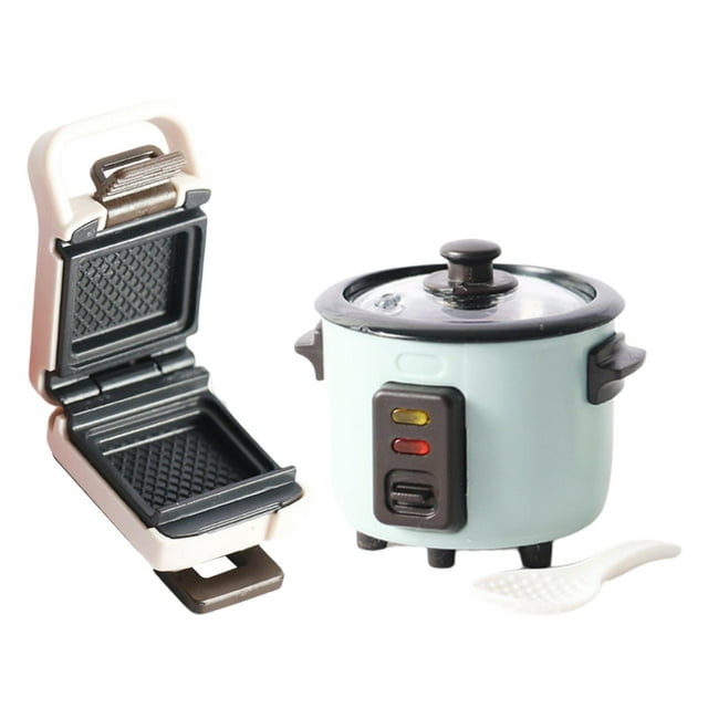 Machine à Déjeuner à l'Échelle 1:12 et Modèle de Cuiseur à Riz, Décoration de Cuisine