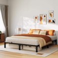 thumbnail image 1 of 10-pulgada queen size metal platform marco de cama - no box spring, no screws, 800 lbs capacity, heavy duty, tool-free assembly con reinforced iron slats y legs, 1 of 7