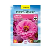 Ferry-Morse 540MG Zinnia Luminosa Pink Annual Flower Seeds Full Sun