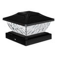 thumbnail image 2 of CuiLiyq 1 Pack Solar Post Cap Lights Outdoor, 5.8" x 5.8" x 3.7" Bright Solar Post Lights Outdoor Waterproof, for Deck Fence Posts Garden Patio Decor (Black), 2 of 9