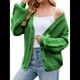 thumbnail image 3 of Suéter de Mujer 2025, Larga, Abertura Frontal, Cárdigan Grueso, Corto Formal para Mujer. Verde XL, 3 of 9