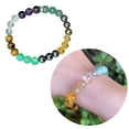 thumbnail image 2 of SIEYIO Green Stone Adorned Wealth Bracelet Good Fortune Wrist Chain for Dates Parties, 2 of 13