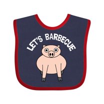 Inktastic Let's Barbecue White Text Boys or Girls Baby Bib
