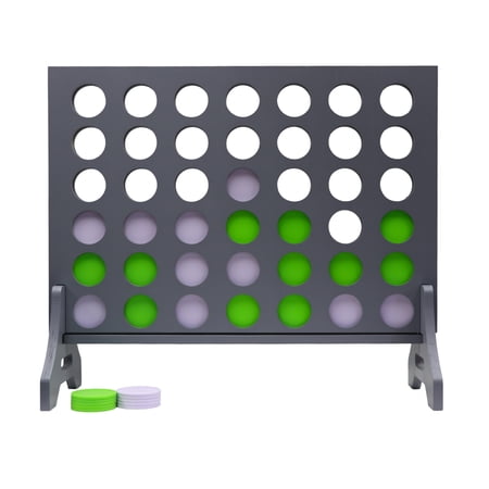 Tailgating Pros Premium Giant Four in a Row with Carrying Case - Jumbo Oversized Outdoor Yard Game - Connect Multiple Pucks in a Row to Win - Many Puck Colors Available!