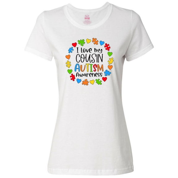 Inktastic I Love My Cousin Autism Awareness Women's T-Shirt