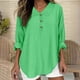 thumbnail image 2 of Chaqueta deportiva,Camisa informal de manga larga con cuello en V para mujer, blusa de poliéster, tela suave y cómoda, ideal para el hogar y la oficina, sopatenor, 2 of 8