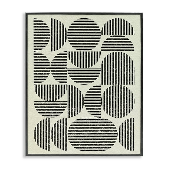 Stupell Industries Modern Arch Shapes Abstract Painting Black Framed Art Print Wall Art, 11 x 14