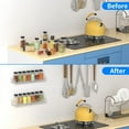 thumbnail image 6 of Wall Mounted Spice Rack Organizer Clear Acrylic Spice Shelf Storage Holder for Wall Kitchen Pantry Cabinet Door 4 Pack, 6 of 8