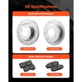 thumbnail image 3 of VEVOR Front and Rear Ceramic Brake Rotors Pads Kit for 2016-2021 Toyota Land Cruiser, 3 of 9
