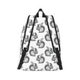 thumbnail image 2 of Rateoe Black Squirrel Pattern Canvas College Laptop Backpack,Travel Daypack,Durable Rucksack Travel Notebook Bag School Backpack Book Bag for Men Women-Medium, 2 of 7