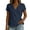 Navy, variant on ITSAME Womens V-Neck Tops Loose Fit Short Sleeve Summer Fashion Casual Tunic Blouses Gray Size L