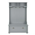 thumbnail image 3 of C0000J Entryway Hall Tree With Storage Bench Open Shelves Coat Rack Hooks Shoe Cabinet For Hallway Entryway Mudroom Use, 3 of 8